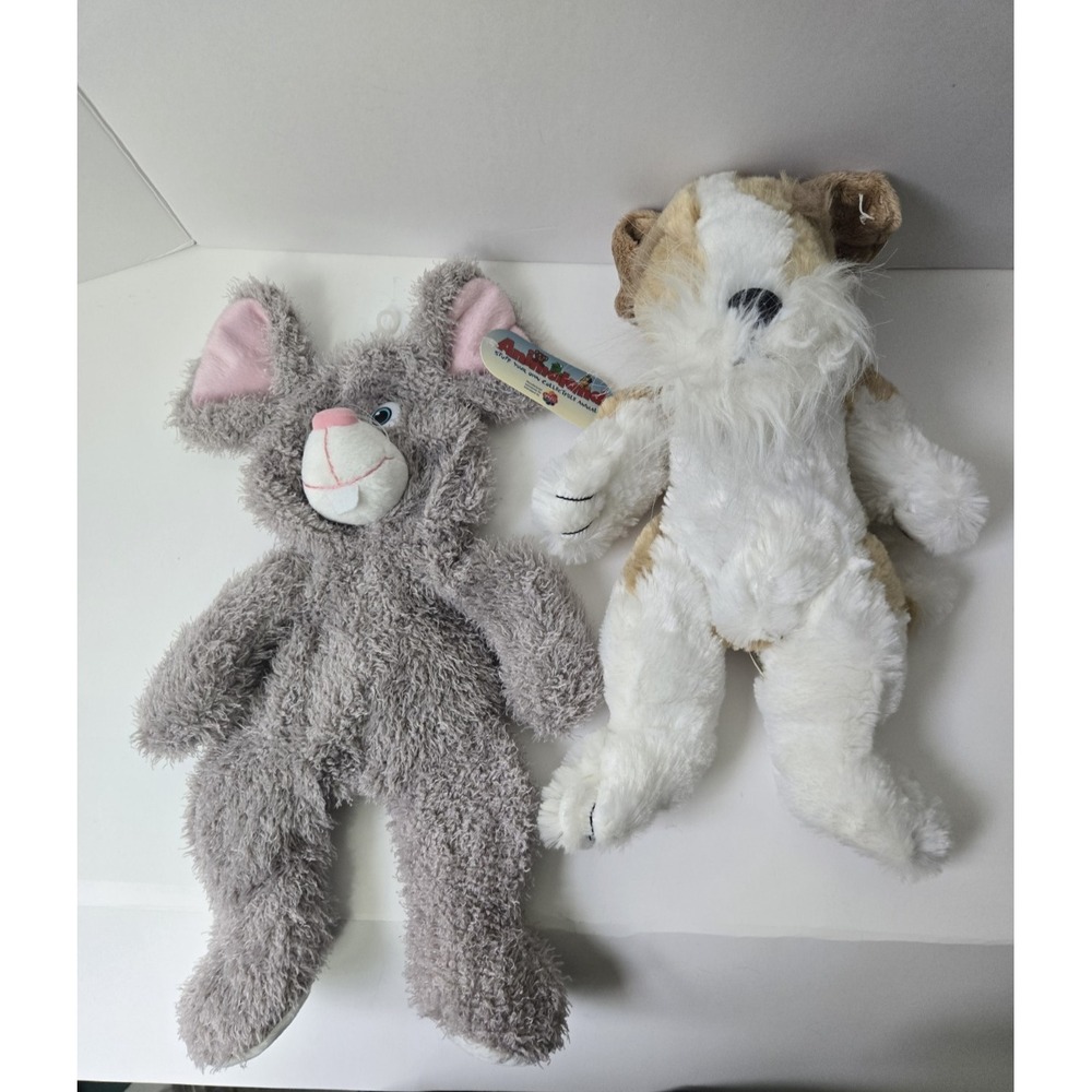 Nanco Animaland unstuffed NWT plush mouse‎ Squeaky Scrappy dog